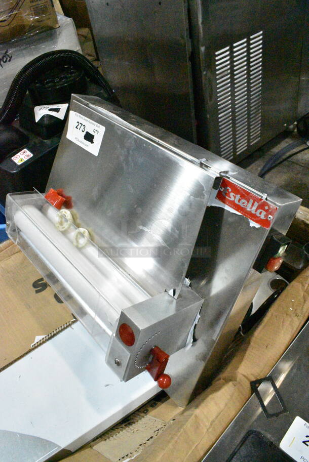 BRAND NEW SCRATCH AND DENT! Estella 348EDS12S 12" Countertop One Stage Dough Sheeter. 115 Volts, 1 Phase. Tested and Working! - Image 5 of 7
