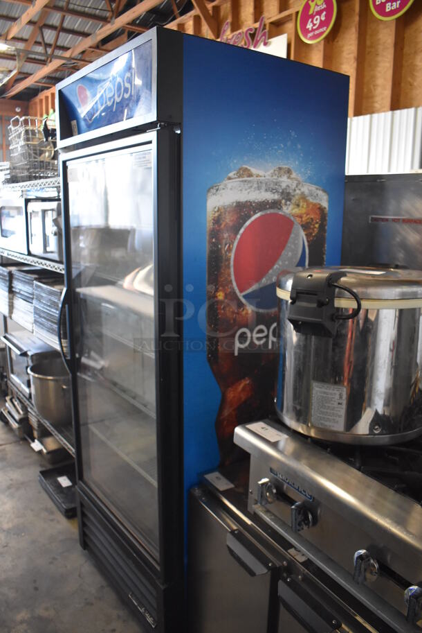 2018 True GDM-26-HC-TSL01 Metal Commercial Single Door Reach In Cooler Merchandiser w/ Poly Coated Racks. 115 Volts, 1 Phase. Tested and Working! - Image 3 of 6