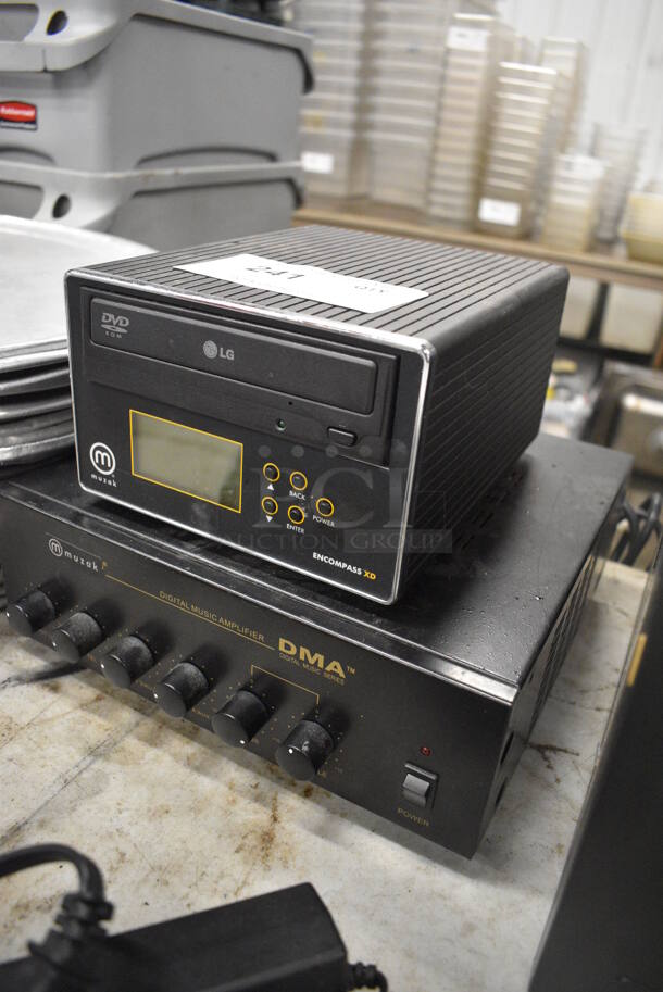 2 Various Items; LG Encompass XD CD Rom Player and Muzak DMA Digital Music Amplifier. 11x11x4, 7x8x4.5. 2 Times Your Bid! - Image 3 of 3