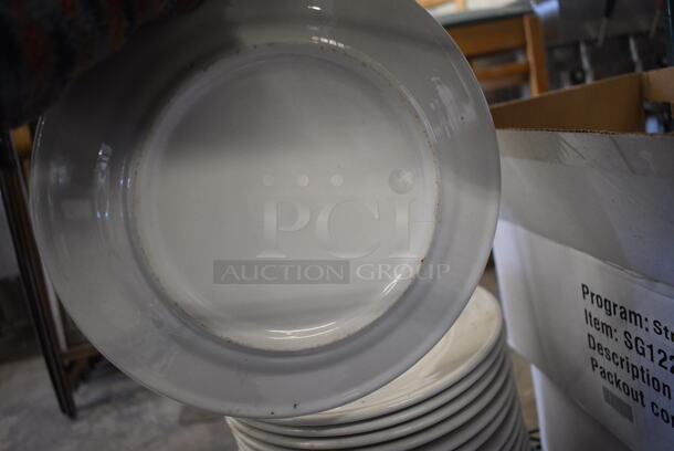 23 White Ceramic Plates. 9x9x1. 23 Times Your Bid! - Image 3 of 3
