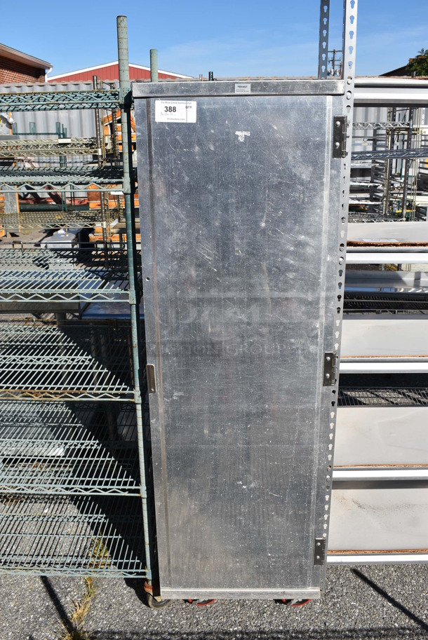 Win-holt Metal Commercial Enclosed Pan Transport Rack on Commercial Casters. 20.5x24x66