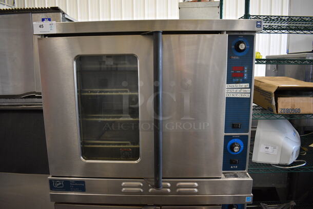 2 Duke 613-G3XX Stainless Steel Commercial Natural Gas Powered Full Size Convection Oven w/ View Through Door, Solid Door and Metal Oven Racks. 38x38x62. 2 Times Your Bid! - Image 5 of 9