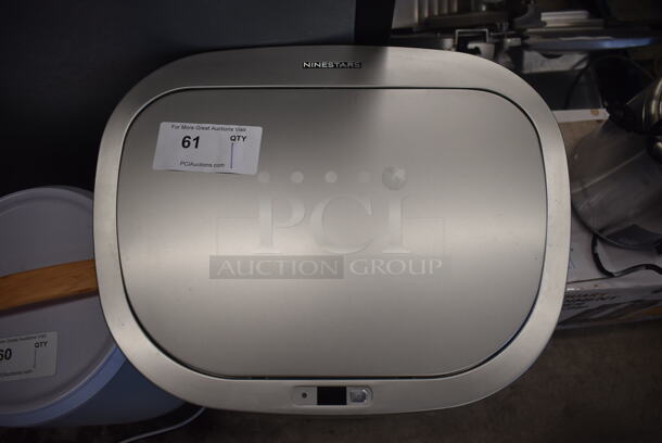 Ninestars Metal Floor Style Motion Activated Trash Can. 18x15x27. Tested and Working! - Image 4 of 6