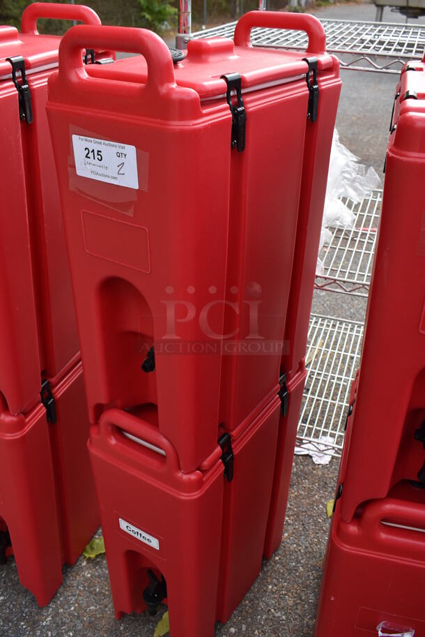 2 Cambro 500LCD Red Poly Insulated Beverage Holder Dispensers. 9x16.5x24. 2 Times Your Bid! - Image 3 of 12