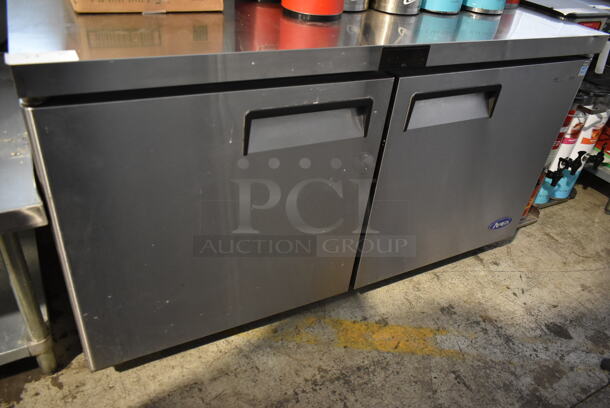 2020 Atosa MGF8403GR Stainless Steel Commercial 2 Door Undercounter Cooler on Commercial Casters. 115 Volts, 1 Phase. Tested and Working! - Image 4 of 8