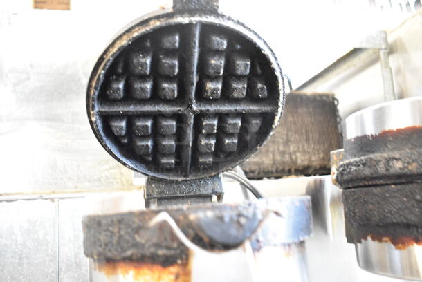 Stainless Steel Commercial Countertop Double Waffle Maker. Tested and Working! - Image 2 of 5