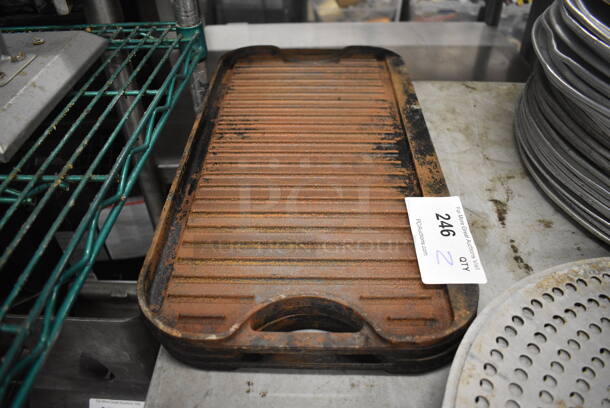 2 Cast Iron Cooktops. 20x10.5x1. 2 Times Your Bid!