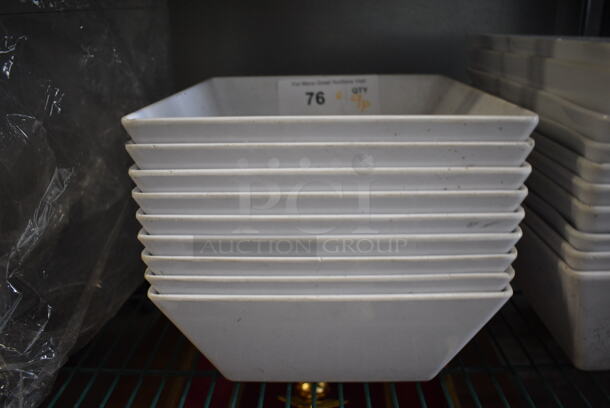 ALL ONE MONEY! Lot of 9 White Poly Bowls. 9.5x9.5x4 - Image 4 of 4