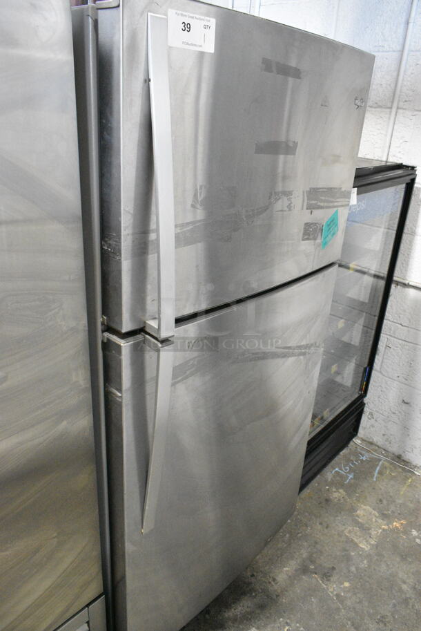 2017 Whirlpool WRT511SZDM00 Stainless Steel Cooler w/ Freezer. 115 Volts, 1 Phase. Tested and Powers On But Does Not Get Cold  - Image 1 of 7