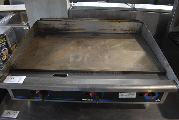 Star Stainless Steel Commercial Countertop Natural Gas Powered Flat Top Griddle. 36x28x15