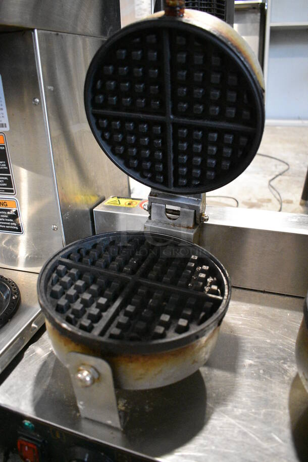 Stainless Steel Commercial Countertop Double Waffle Maker. 115 Volts, 1 Phase. 20x18x10. Tested and Working! - Image 4 of 7