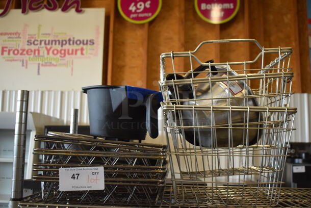ALL ONE MONEY! Lot of Various Items Including Metal Wire Baskets and Brew Baskets - Image 1 of 3