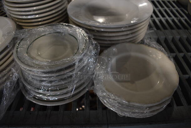 ALL ONE MONEY! Lot of 84 Various White Ceramic Plates - Image 6 of 7
