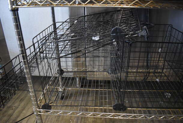 ALL ONE MONEY! Lot of Black Metal Wire Racks. Includes 14.5x14.5x14.5 - Image 2 of 4