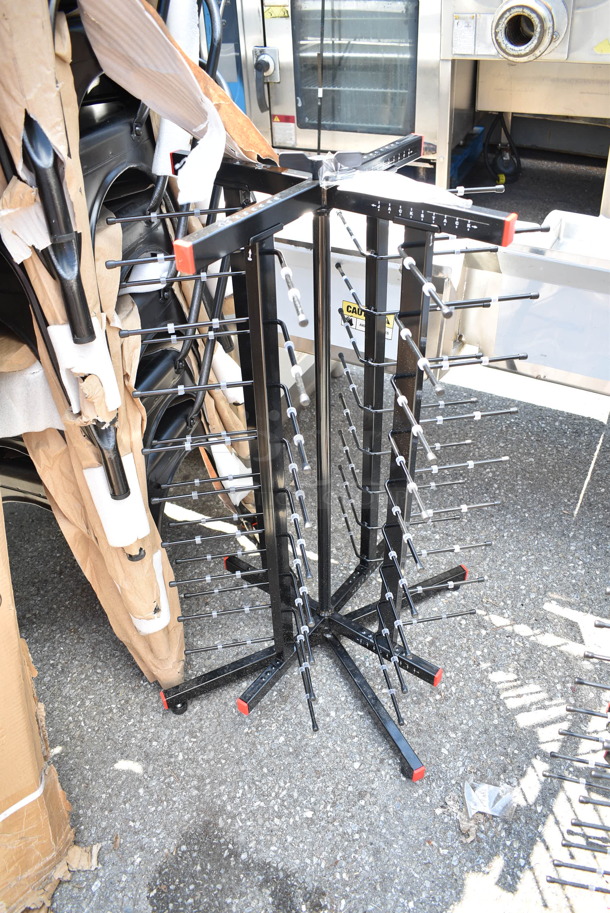 2 BRAND NEW SCRATCH AND DENT! Jack Stack Black Metal Plate Racks. 2 Times Your Bid! - Image 5 of 6