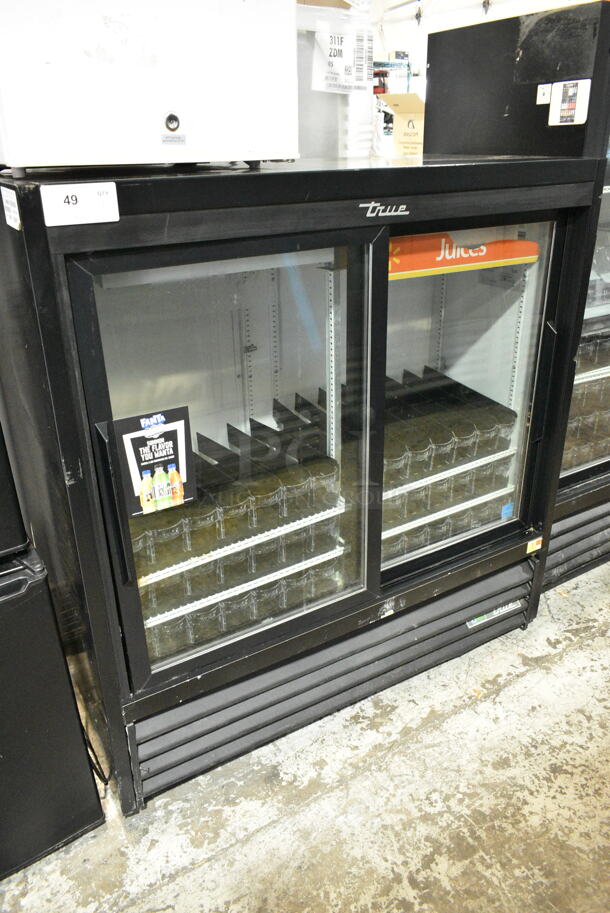 2018 True GDM-41SL-48-HC-LD Metal Commercial 2 Door Reach In Cooler Merchandiser w/ Poly Coated Racks. 115 Volts, 1 Phase. Tested and Working! - Image 1 of 5