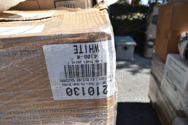 PALLET LOT of 19 BRAND NEW Boxes Including 500CC32P Choice Clear PET Plastic Cold Cup - 32 oz. - 500/Case, 394365L Noble Products Disposable Gloves Large, 612LOB15LBDC Choice 1.5 lb. Deep Oblong Foil Take-Out Container with Board Lid - 250/Case, 999PCC16W Choice 16 oz. White Poly Paper Cold Cup - 50/Pack, 500TW16S Choice 16 oz. Translucent Thin Wall Squat Plastic Cold Cup - 1000/Case. 19 Times Your Bid!  - Image 7 of 12