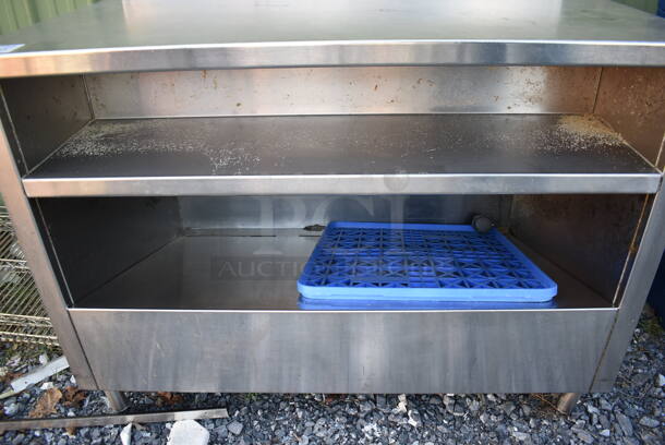 Stainless Steel Commercial Table w/ Back Splash and 2 Under Shelves. 48x30x41 - Image 4 of 4