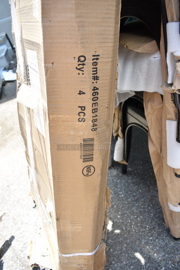 Box of 4 BRAND NEW SCRATCH AND DENT! Regency 460EB1848 18" x 48" NSF Black Epoxy Wire Shelf - Image 3 of 3
