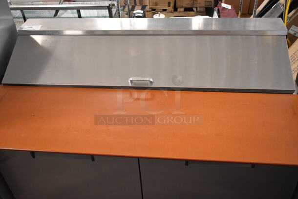 True TSSU-60-16 Stainless Steel Commercial Sandwich Salad Prep Table Bain Marie Mega Top on Commercial Casters. 115 Volts, 1 Phase. Tested and Does Not Power On - Image 2 of 8