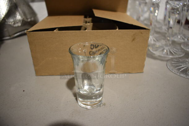 11 BRAND NEW IN BOX! Shot Glasses. 1.75x1.75x2.75. 11 Times Your Bid!