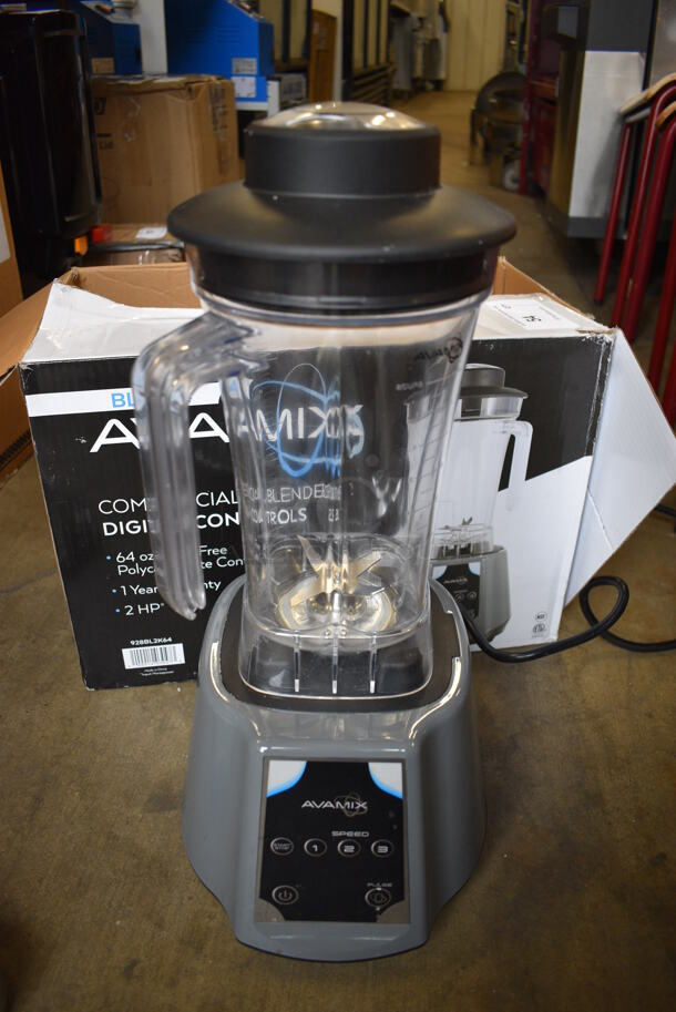 BRAND NEW IN BOX! Avamix Model 928BL2K64 Metal Commercial Countertop Blender w/ Pitcher. 120 Volts, 1 Phase. 8x10x21 - Image 1 of 7