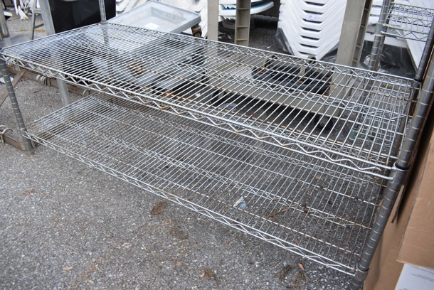 Chrome Finish 5 Tier Wire Shelving Unit. BUYER MUST DISMANTLE. PCI CANNOT DISMANTLE FOR SHIPPING. PLEASE CONSIDER FREIGHT CHARGES. 60x24x75 - Image 4 of 4