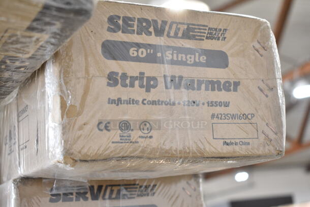 2 BRAND NEW IN BOX! ServIt 423SWI60CP Stainless Steel Commercial 60" High Wattage Strip Warmer with Adjustable Infinite Controls and Cord. 120 Volts, 1 Phase. 2 Times Your Bid! - Image 3 of 5