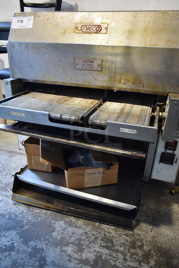 2018 Nieco JF63-2G Stainless Steel Commercial Countertop Natural Gas Powered BroilVection Conveyor Charbroiled Burger Grill. - Image 2 of 9