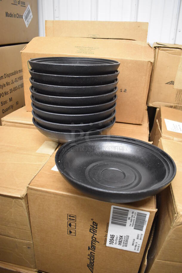 PALLET LOT OF 28 Various Boxes of Black Poly Bowls. Approximately 345. 10x10x2.5 - Image 2 of 5