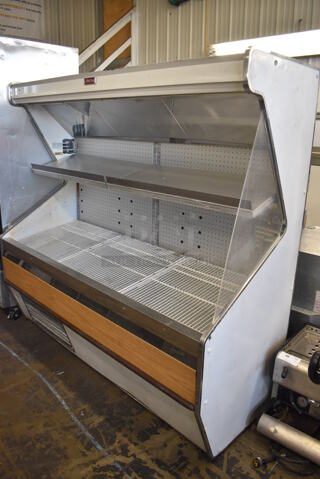 McCray SC-P32E-SS Metal Commercial Floor Style Open Grab N Go Merchandiser w/ Metal Shelves. 230 Volts. 74x30x71