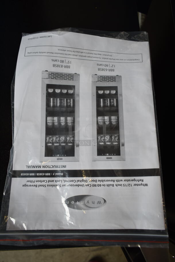 BRAND NEW SCRATCH AND DENT! Whynter BBR-638SB 12" Built In 60 Can Beverage Cooler Merchandiser with Lock, Stainless. 115 Volt, 1 Phase. Tested and Working! - Image 5 of 6
