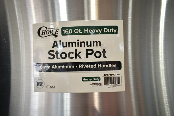 BRAND NEW SCRATCH AND DENT! Choice 471SP160QTHD 160 Qt. Heavy Weight Aluminum Stock Pot - Image 5 of 5