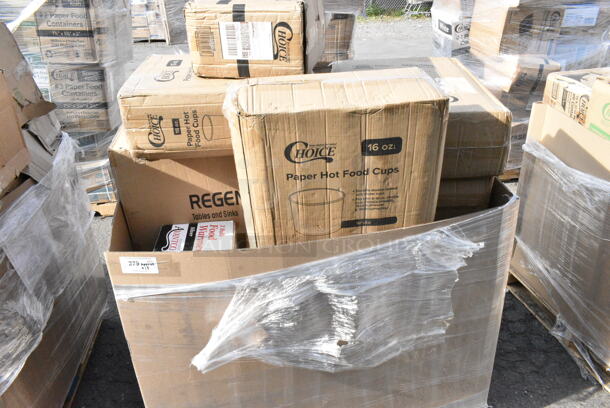 15 BRAND NEW Boxes Including Choice 16 oz Paper Hot Food Cups, Avantco Food Warmer, 760SOUP18WB Choice 12 oz. White Double Poly-Coated Paper Food Cup - 1000/Case, 129MCS16B Choice 16 oz. Black 8" x 5 1/4" x 1 1/2" Rectangular Microwavable Heavy Weight Container with Lid - 150/Case, 760SOUP16WB Choice 16oz. White Double Poly Paper Food Cup. 15 Times Your Bid!  - Image 2 of 5