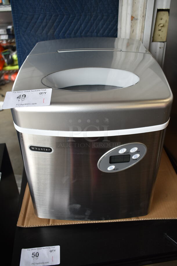 BRAND NEW SCRATCH AND DENT! Whynter IMC-490SS Portable 49lb Freestanding Stainless Steel Ice Maker. 115 Volts, 1 Phase. Tested and Working! - Image 2 of 5