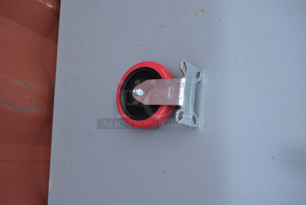Gray Metal 3 Tier Cart on Commercial Casters. 1 Caster Needs to Be Reattached.  - Image 3 of 4