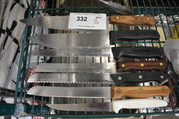 7 Various Metal Knives. Includes 13.5