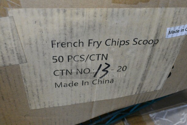 Box of 50 BRAND NEW! Pro-wave Stainless Steel Fry Scoop.  - Image 3 of 3