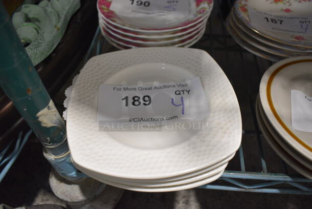 4 White Ceramic Saucers. 6x6x1. 4 Times Your Bid! - Image 3 of 3