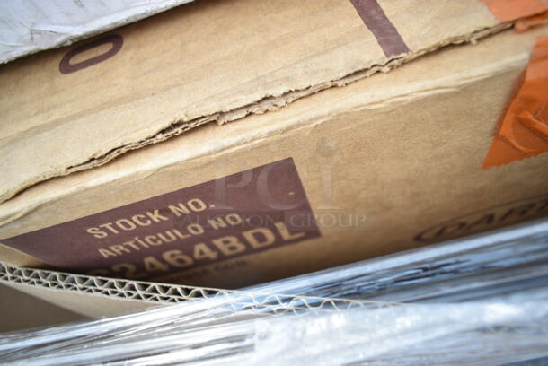 PALLET LOT of 25 BRAND NEW Boxes Including 500LSTRWL Choice 32 oz. Clear Sip-Through Lid with Extra-Wide Opening, C2464BDL Dart PresentaBowls Square Plastic Lids, 127PL400 Choice PET Plastic Lid for 3.25 to 5.5 oz. Souffle Cup / Portion Cup - 2500/Case, 128HD32COMBO Choice Heavy Duty 32 oz. Microwavable Translucent Plastic Deli Container and Lid Combo Pack - 240/Case, 423FW200D ServIt FW200D 12" x 20" Full Size Dual Well Electric Countertop Food Warmer with Digital Controls - 120V, 2000W. 25 Times Your Bid!  - Image 6 of 12