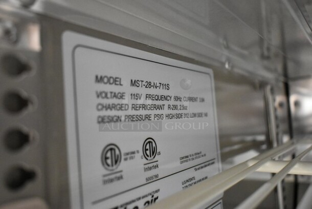 Turbo Air MST-28-N-711S Stainless Steel Commercial Prep Table w/ Poly Sneeze Guard. 115 Volts, 1 Phase. Tested and Working! - Image 4 of 4