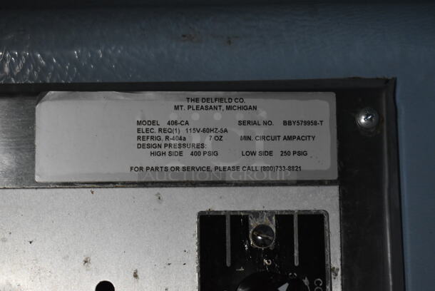Delfield 406-CA Stainless Steel Commercial Single Door Undercounter Cooler on Commercial Casters. 115 Volts, 1 Phase. Tested and Working! - Image 6 of 7