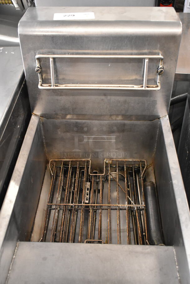 2015 Frymaster SR14ESD Stainless Steel Commercial Floor Style Electric Powered Deep Fat Fryer. 208 Volts, 3 Phase.  - Image 3 of 6