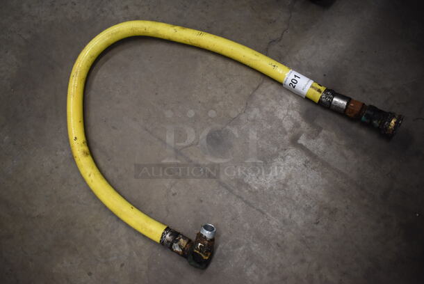 Yellow Gas Hose. 40" - Image 1 of 4