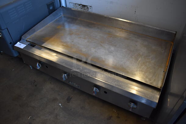 Adcraft Stainless Steel Commercial Countertop Natural Gas Powered Flat Top Griddle. 48x30x16 - Image 2 of 5