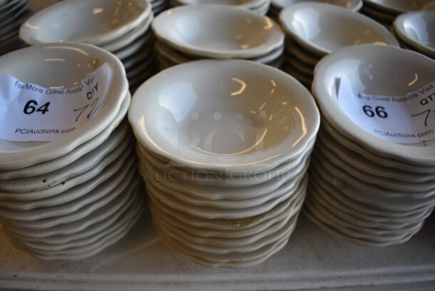 22 White Ceramic Bowls. 5x5x1.5. 22 Times Your Bid!