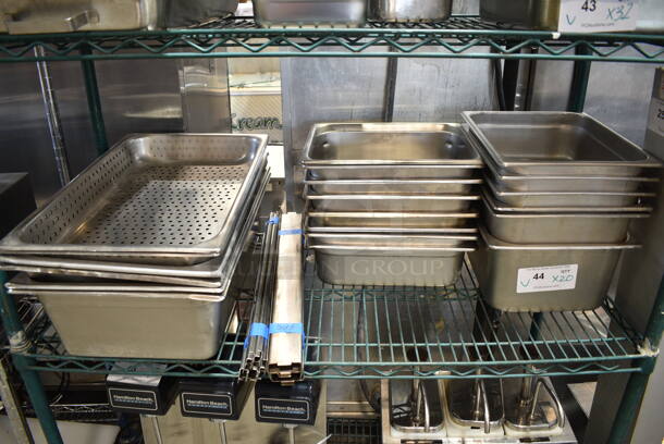 20 Various Stainless Steel Items Including Drop In Bins and Adapters. Includes 10x13x6. 20 Times Your Bid! - Image 1 of 6