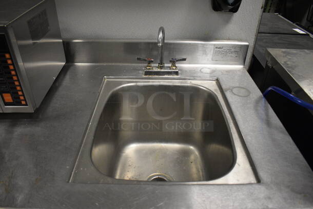 Eagle Stainless Steel Commercial Table w/ Sink Basin, Faucet, Handles, Back Splash, 2 Drawers, Undershelf and Mounted Commercial Can Opener. 120x30x39. Bay 16x19x13. BUYER MUST REMOVE. (kitchen) - Image 4 of 6
