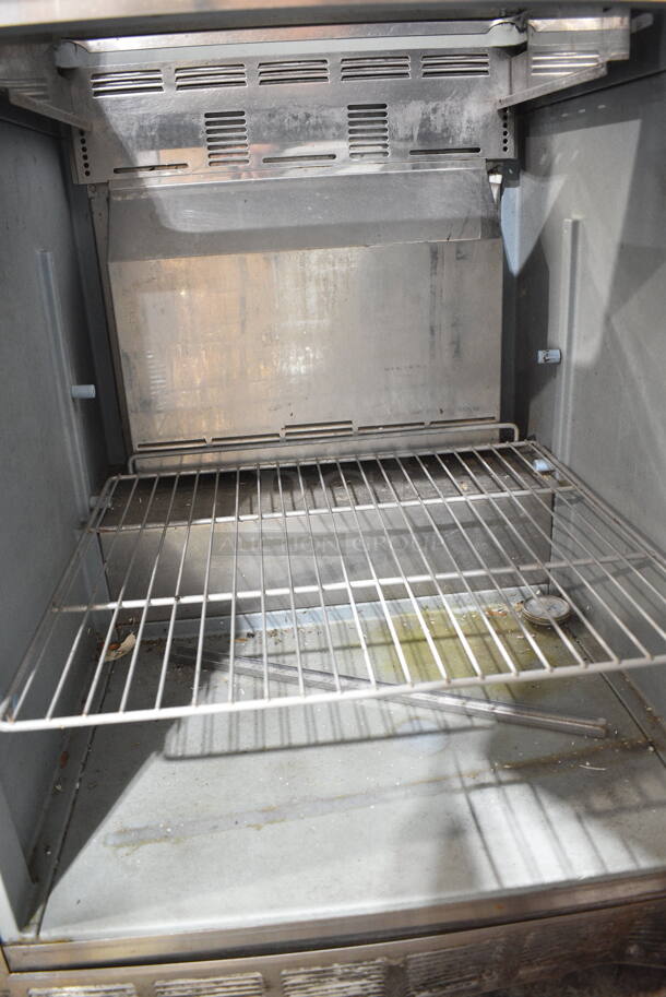 2014 Delfield 4427N-6-GC1 Stainless Steel Commercial Sandwich Salad Prep Table Bain Marie Mega Top. 115 Volts, 1 Phase. Tested and Powers On But Does Not Get Cold - Image 3 of 4