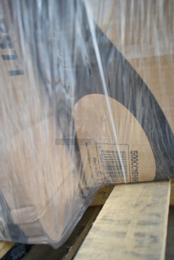 PALLET LOT of 20 BRAND NEW Boxes Including 347SLWG12A Visions 12 oz. Heavy Weight Clear Plastic Stemless Angled Wine Glass - 64/Case, 394365XL Noble Products Powder-Free Disposable Clear Vinyl Gloves for Foodservice - Extra Large - 1000/Case, 129MCR32B Choice 32 oz. Black Round Microwavable Heavy Weight Container with Lid 7 1/4" - 150/Case, 795PTOWHT1 Choice White Microwavable Folded Paper #1 Take-Out Container 4 3/8" x 3 1/2" x 2 1/2" - 450/Case, 126MF993B3C Ecopax 9" x 9" 3-Compartment Microwaveable Black Mineral-Filled Plastic Hinged Take-Out Container - 150/Case, 500CC16HW Choice Heavy Weight 16 oz. Clear Plastic Cold Cup - 1000/Case, Dart C53PST1 ClearSeal Hinged Lid Plastic Container 5 3/8" x 5 1/4" x 2 5/8" - 500/Case, 500TW16S Choice 16 oz. Translucent Thin Wall Squat Plastic Cold Cup - 1000/Case, 433NHT101 Choice 1/6 Standard Size White "Thank You" Standard-Duty Plastic T-Shirt Bag - 700/Case, 164VYCHAIRBK Lancaster Table & Seating Vineyard Series Smokey Black Outdoor Cross Back Chair, 127CH08F Choice 8 oz. Clear RPET Tall Hinged Deli Container - 200/Case, 5002CPTE Lavex 2-Ply White Center Pull Economy Paper Towel Roll, 500 Sheets / Roll - 6/Case, 394365M Noble Products Powder-Free Disposable Clear Vinyl Gloves for Foodservice - Medium - 1000/Case. 20 Times Your Bid!  - Image 9 of 12